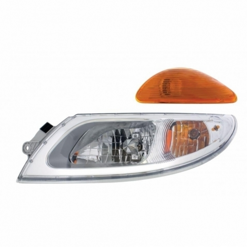United Pacific Headlight With Turn Signal For International Durastar (2002-2018) & MV (2019-2022) Driver 31276