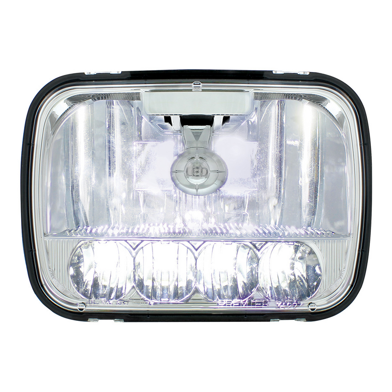 United Pacific ULTRALIT 5 High Power LED 5" X 7" Crystal Headlight High & Low Beam 31297