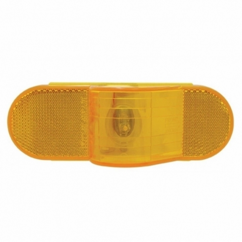 United Pacific 6" Oval Mid Trailer Turn Signal Light Amber Lens 31321