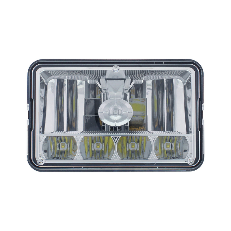 United Pacific ULTRALIT 5 LED 4" X 6" Crystal Headlight High & Low Beam 31365