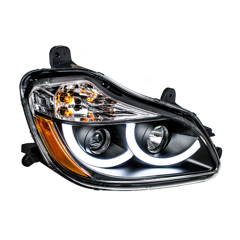 United Pacific Black Projection Headlight With LED Position Light For 2013-2021 Kenworth T680 Passenger 31457