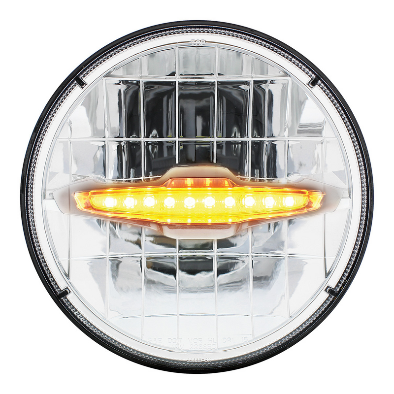United Pacific ULTRALIT 3 High Power LED 7" Headlight With 10 Amber LED Position Light 31514