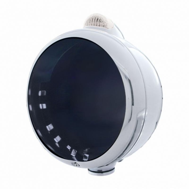 United Pacific Stainless Steel Guide 682-C Headlight No Bulb With LED Signal Clear Lens 31521