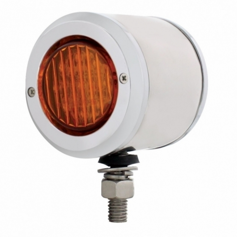 United Pacific SS 2" Double Face Light With 9 LED 2" Lights & Bezels Amber & Red LED/Amber & Red Lens 31800