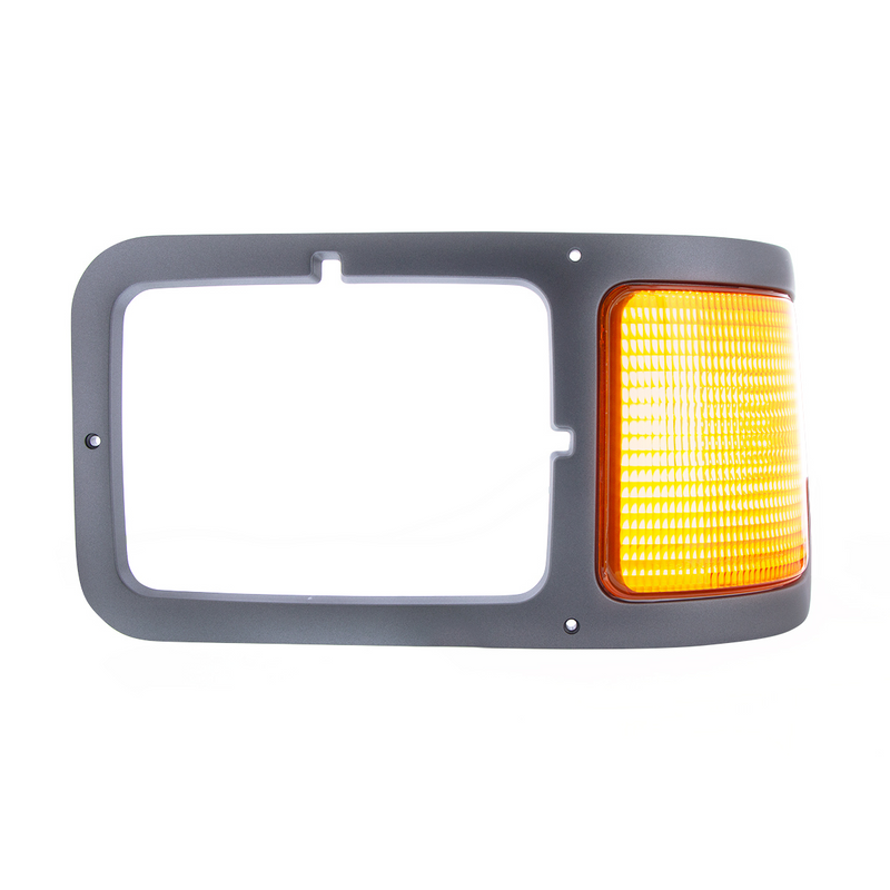 United Pacific Gray Plastic Headlight Bezel With Parking Light For 2000-2015 Ford F-650/F-750 Driver 31982
