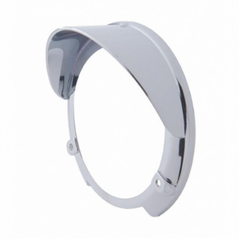 United Pacific Round Turn Signal Light Bezel With Visor 32109