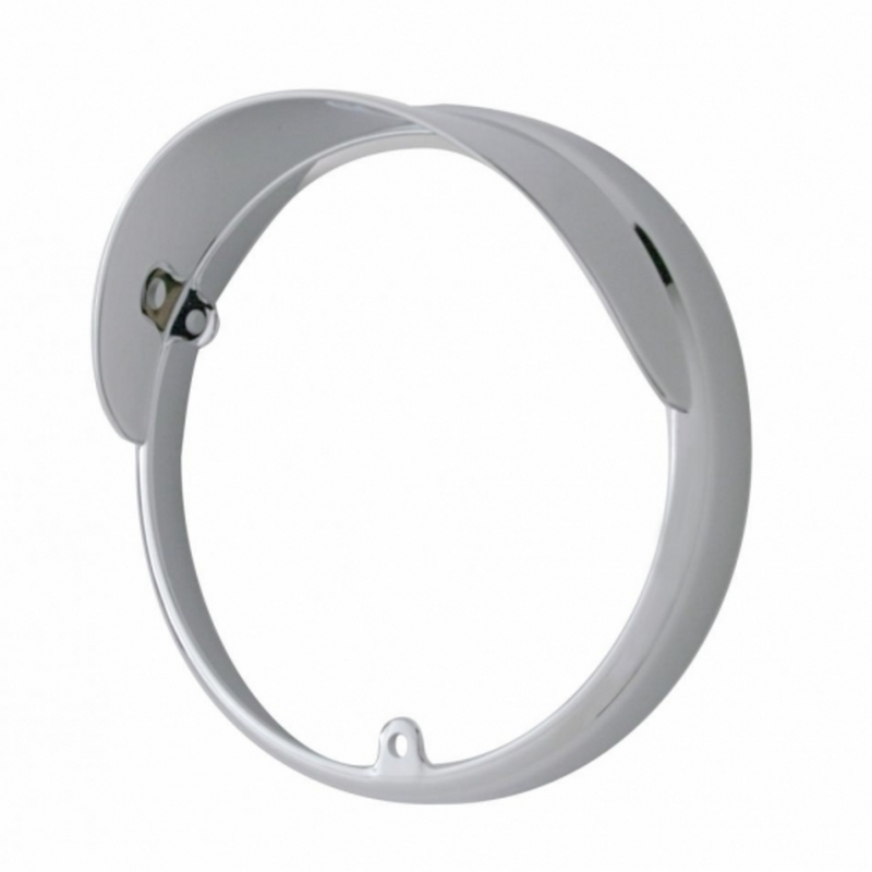 Chrome Plastic Bezel For United Pacific Double Face LED Lights With Upside Down Visor 32126