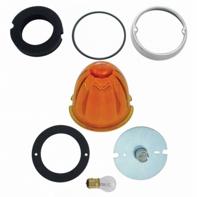 United Pacific Grakon 1000 Style Cab Light Conversion Kit With Watermelon Glass Lens & 1157 Base Amber 32153