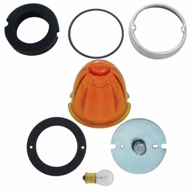 United Pacific Grakon 1000 Style Cab Light Conversion Kit With Watermelon Glass Lens & 1156 Base Amber 32163