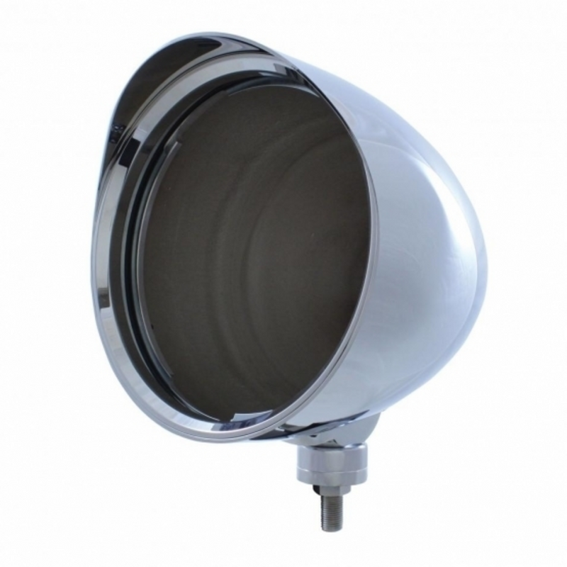 United Pacific Chrome "CHOPPER" Headlight Housing With Smooth Visor 32181