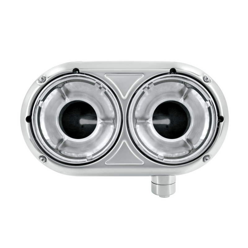 United Pacific 304 Stainless Dual Headlight Housing With Inner Lamp Bucket For Peterbilt 359 Passenger 32189