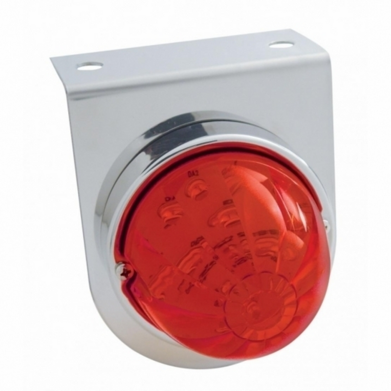 United Pacific Stainless Light Bracket With 17 LED Watermelon Light Red LED/Red Lens 32319