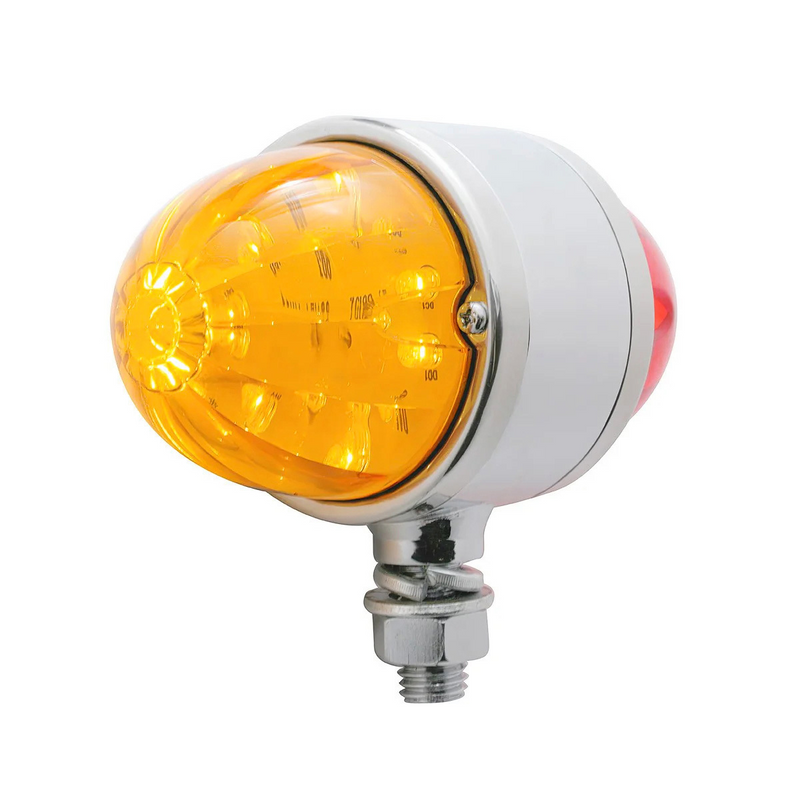 United Pacific 34 LED Watermelon Double Face Light W/Chrome Housing Red LED/Red Lens 32328