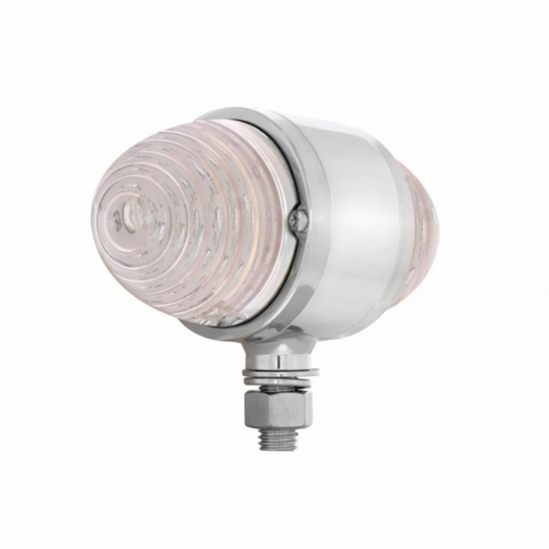 United Pacific 34 LED Watermelon Double Face Light W/Chrome Housing Amber LED/Clear Lens 32330