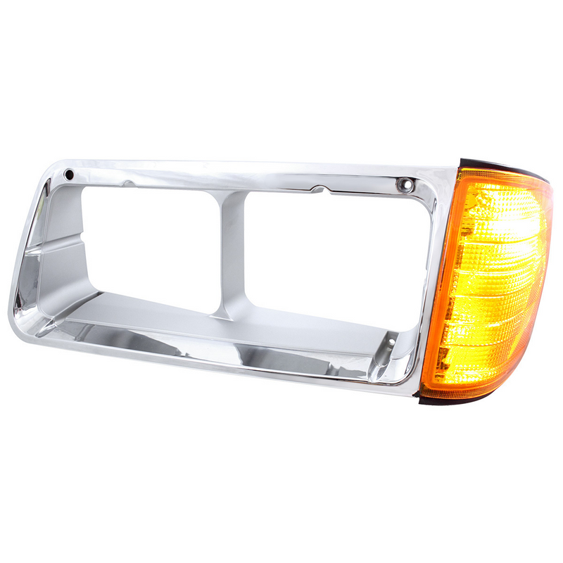 United Pacific 1PC Headlight Bezel With Turn Signal For 1989-2009 Freightliner FLD Driver 32336