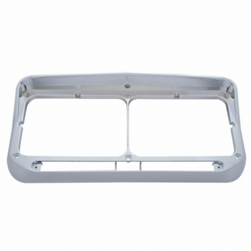 United Pacific Rectangular Dual Headlight Bezel With Visor LED Cutout 32350