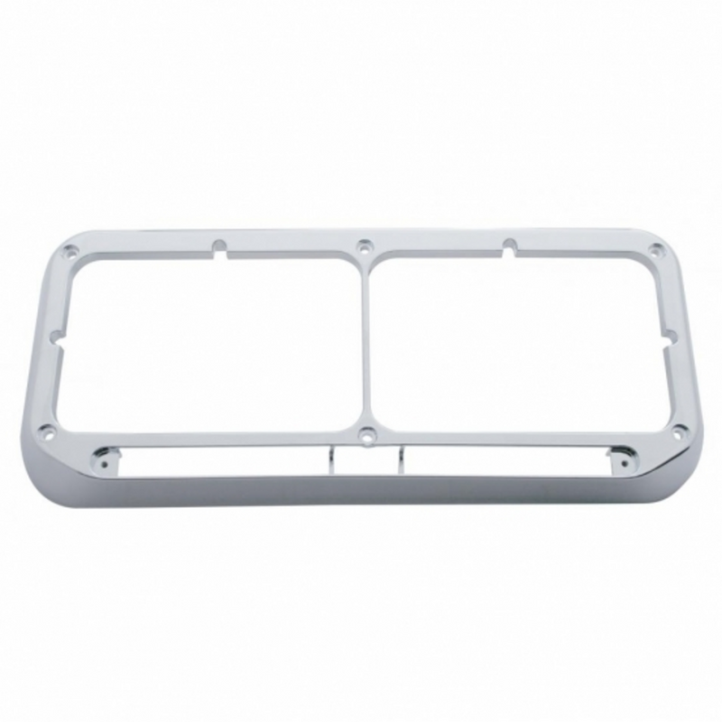 United Pacific Rectangular Dual Headlight Bezel LED Cutout (Bulk) 32380B