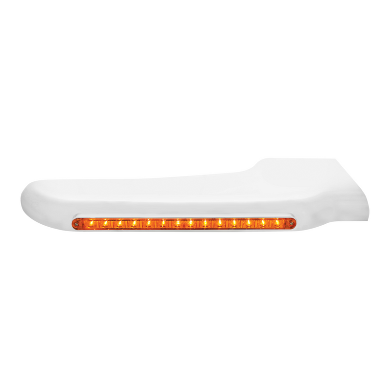 United Pacific 14 Amber LED Front Fender Cover For Peterbilt 388 (2008-2015) & 389 (2008-2023)-Amber Lens Passenger 32561