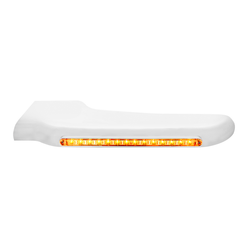 United Pacific 14 Amber LED Front Fender Cover For Peterbilt 388 (2008-2015) & 389 (2008-2023)-Clear Lens Driver 32562
