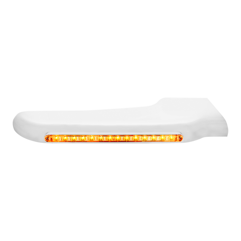 United Pacific 14 Amber LED Front Fender Cover For Peterbilt 388 (2008-2015) & 389 (2008-2023)-Clear Lens Passenger 32563