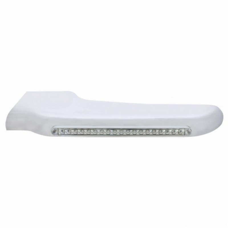 United Pacific 19 Amber LED Front Fender Cover For Peterbilt 388 (2008-2015) & 389 (2008-2023)-Clear Lens Driver 32568