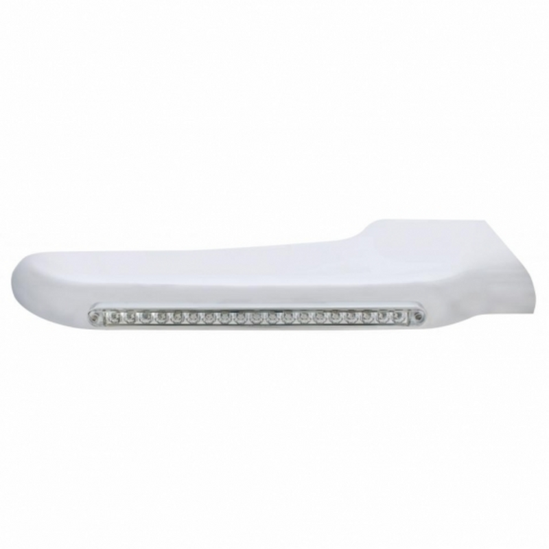United Pacific 19 Amber LED Front Fender Cover For Peterbilt 388 (2008-2015) & 389 (2008-2023)-Clear Lens Passenger 32569