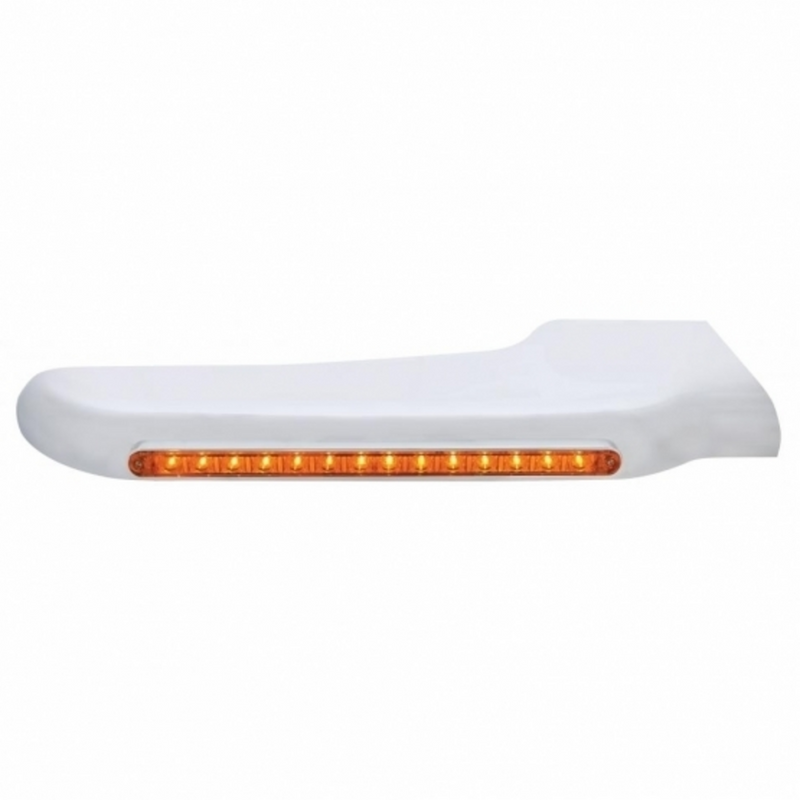 United Pacific Sequential 14 Amber LED Front Fender Cover For Peterbilt 388 (2008-2015)&389 (2008-2023)-Amber Lens-Passenger 32571