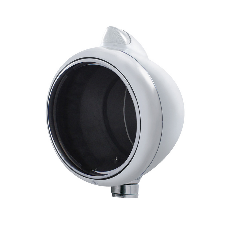 United Pacific Stainless Steel Guide 682-C Headlight No Bulb & Original Style LED Signal-Clear Lens 32601