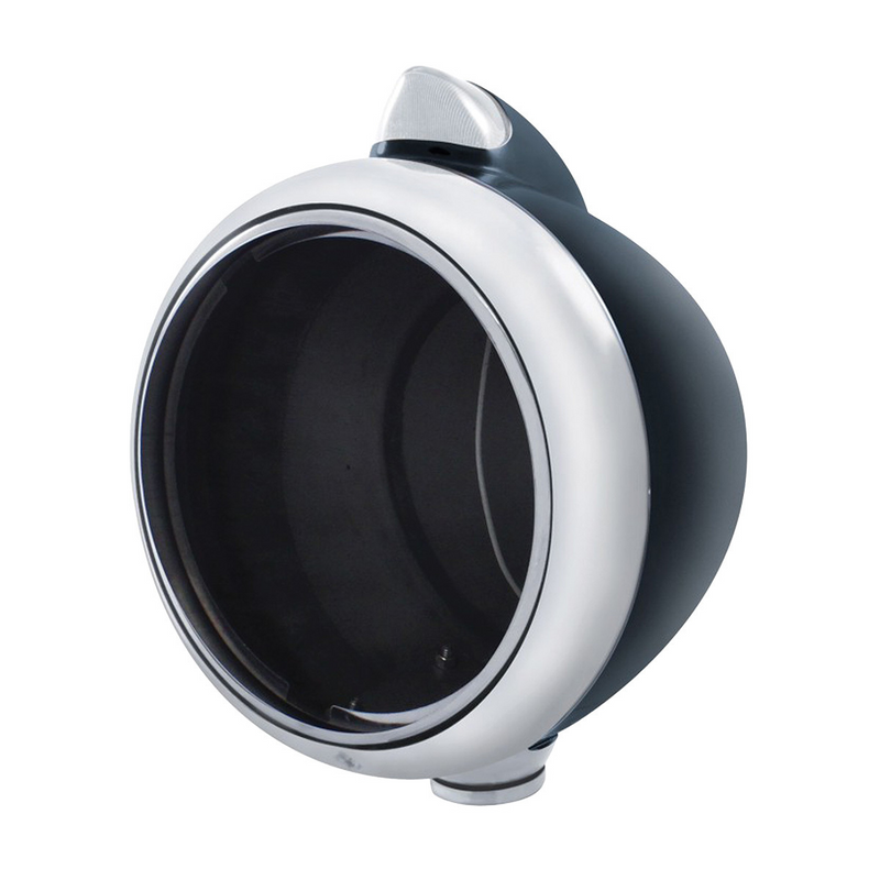 United Pacific Black Guide 682-C Headlight No Bulb With Original Style LED Signal Clear Lens 32633