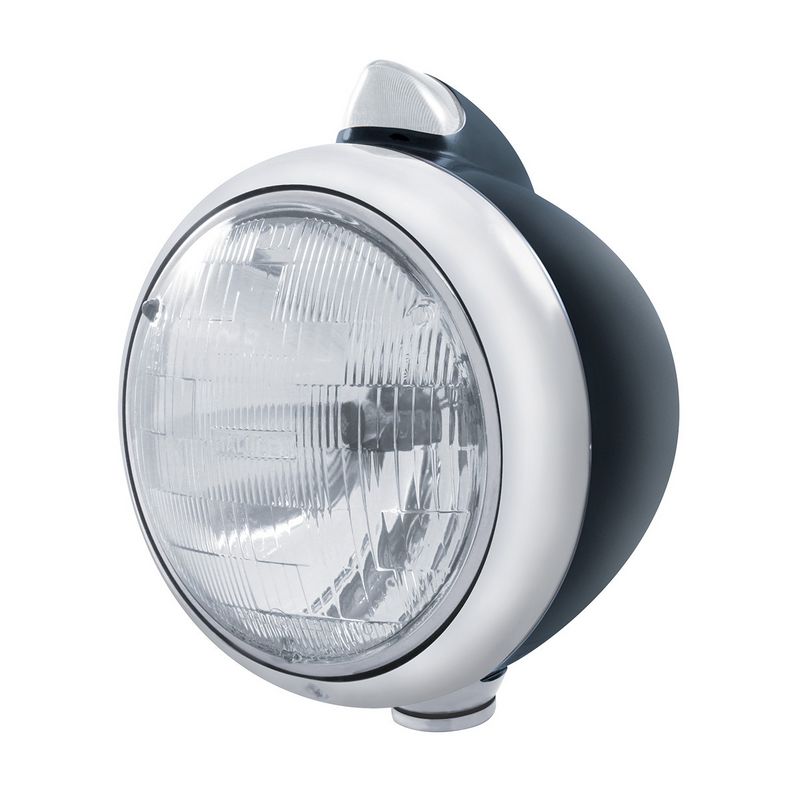 United Pacific Black Guide 682-C Headlight H6024 & Original Style LED Signal Clear Lens 32637