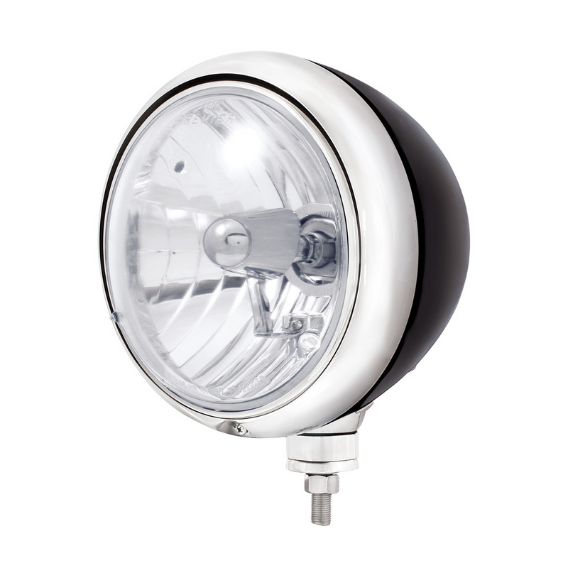 United Pacific Black Guide 682-C Style Headlight Crystal H4 Bulb 32652