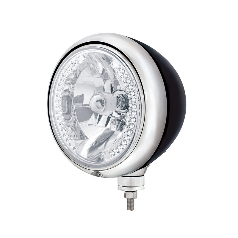 United Pacific Black Guide 682-C Style Headlight H4 Bulb With 34 White LED 32654