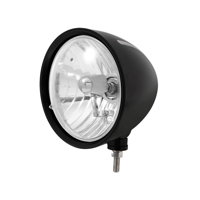 United Pacific Black "Billet" Style Groove Headlight Crystal H4 Bulb 32666