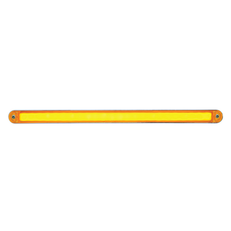 United Pacific 24 LED Dual Function 12" GloLight Bar With Bezel Amber LED/Amber Lens 32706