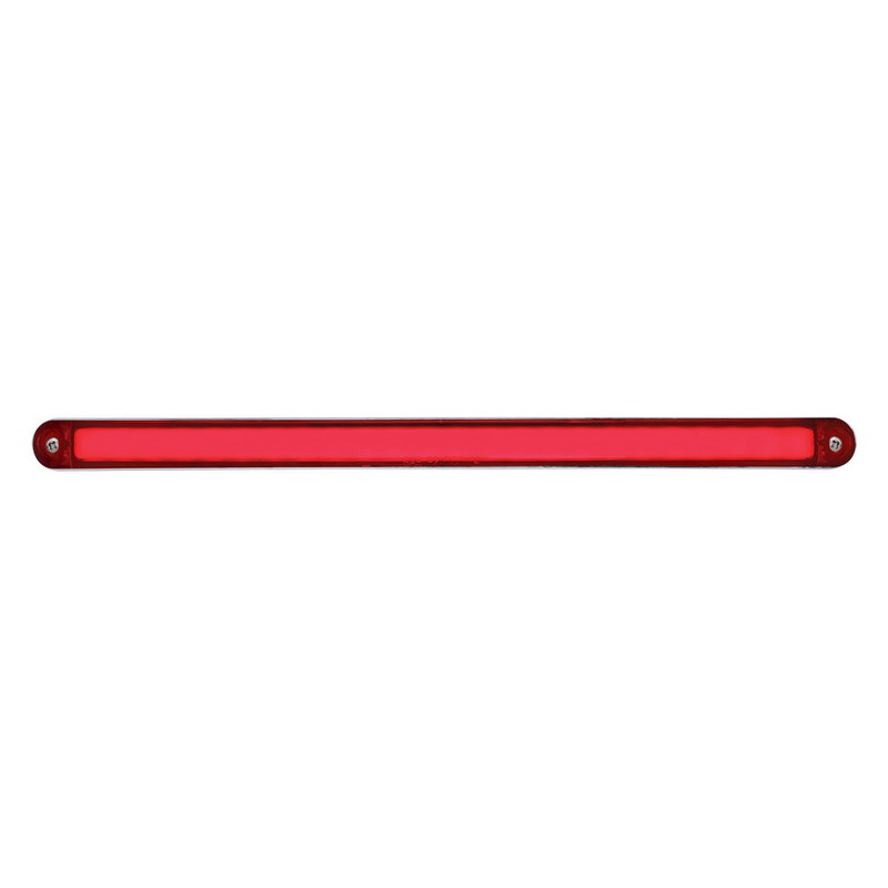 United Pacific 24 LED Dual Function 12" GloLight Bar With Bezel Red LED/Red Lens 32707