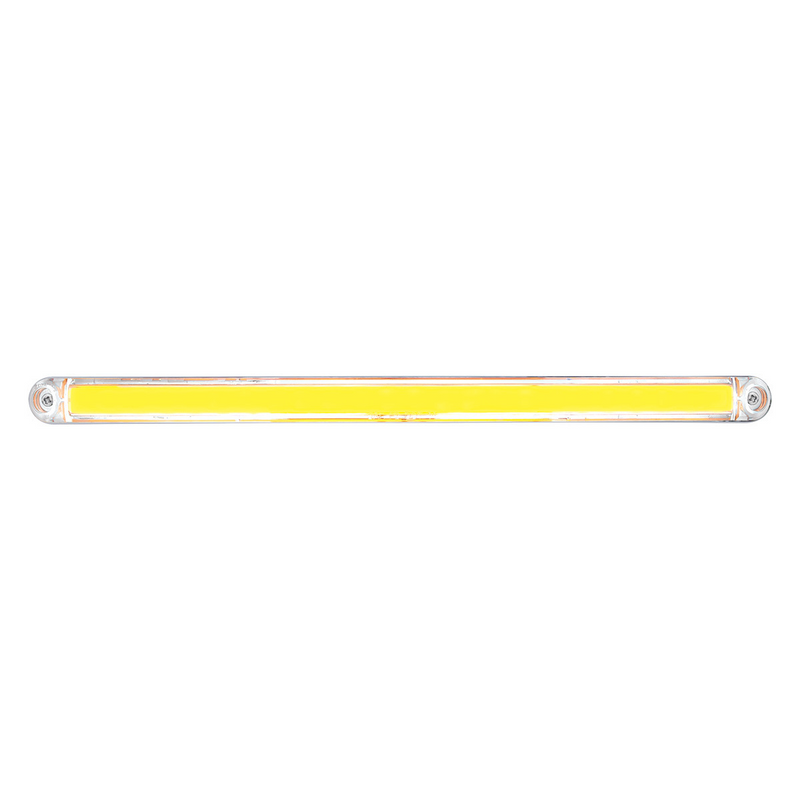 United Pacific 24 LED Dual Function 12" GloLight Bar With Bezel Amber LED/Clear Lens 32708