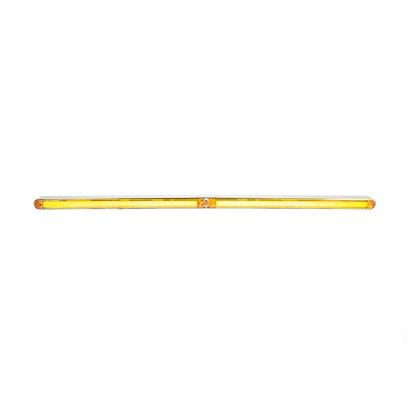 United Pacific Dual 24 LED Dual Function 12" GloLight Bar With Bezel Amber LED/Amber Lens 32714