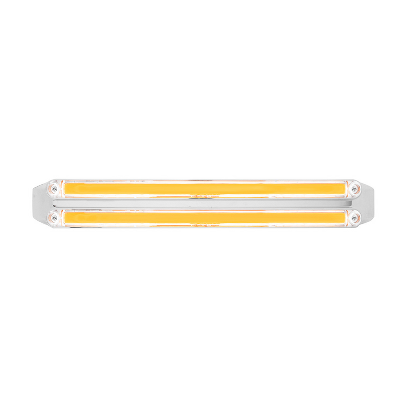 United Pacific Dual 24 LED Dual Function 12" GloLight Bar With Bezel Amber LED/Clear Lens 32720