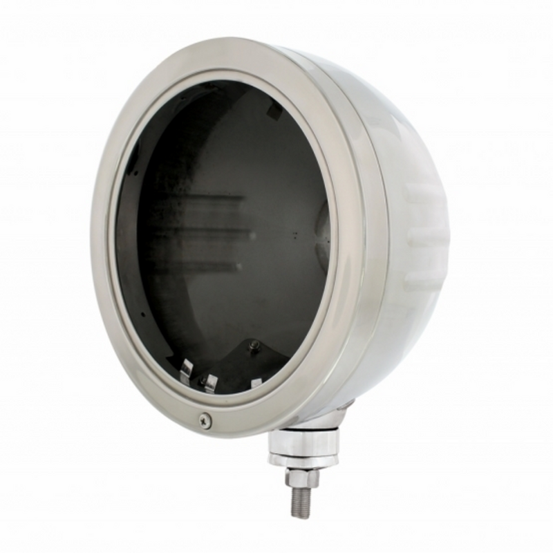 United Pacific Stainless "Bullet" Embossed Stripe Headlight Housing 32729