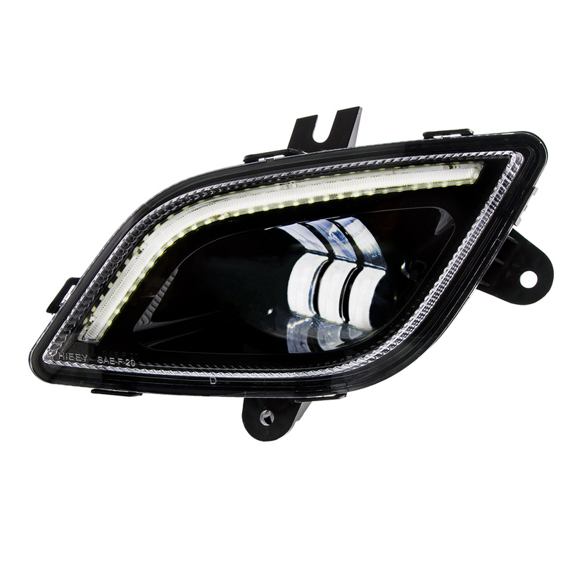 United Pacific 34 LED Black Fog Light With LED Light Bar For 2018-2024 Freightliner Cascadia Driver 32830