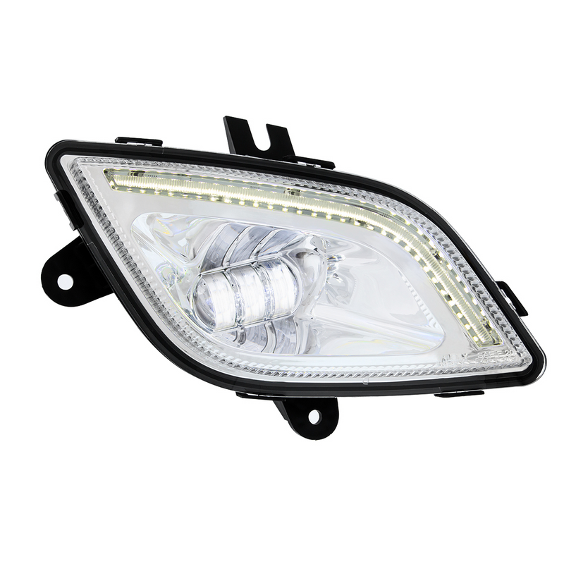 United Pacific 34 LED Chrome Fog Light With LED Light Bar For 2018-2024 Freightliner Cascadia Passenger 32833
