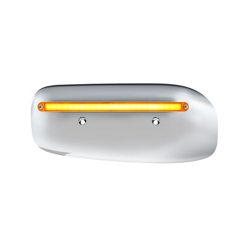 United Pacific 24 LED GloLight Rear Headlight Housing Cover For 2008-2023 Peterbilt 389 (Driver)- Amber LED/Lens 32852