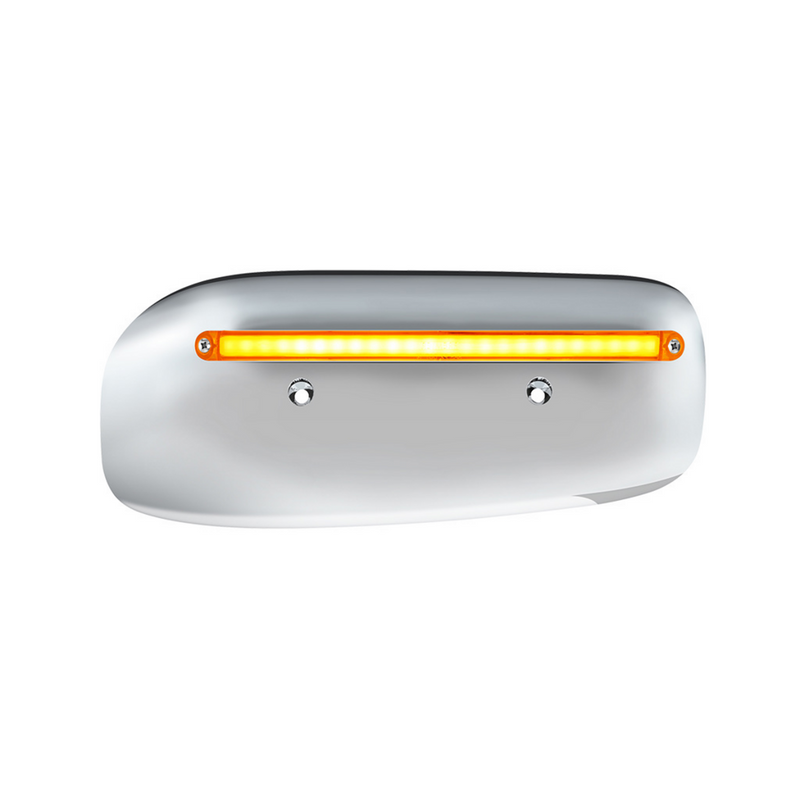 United Pacific 24 LED GloLight Rear Headlight Housing Cover For 2008-2023 Peterbilt 389 (Passenger)- Amber LED/Lens 32853