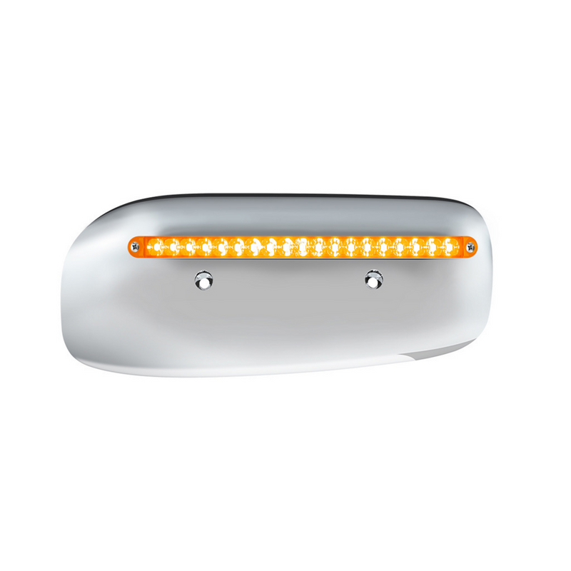 United Pacific 19 LED Rear Headlight Housing Cover For 2008-2023 Peterbilt 389 (Passenger)-Amber LED/Lens 32857