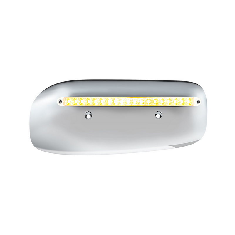 United Pacific 19 LED Rear Headlight Housing Cover For 2008-2023 Peterbilt 389 (Passenger)-Amber LED/Clear Lens 32859