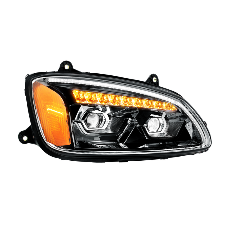 United Pacific LED Blackout Projection Headlight With Sequential Turn Signal For 2008-2017 Kenworth T660-Passenger 32871