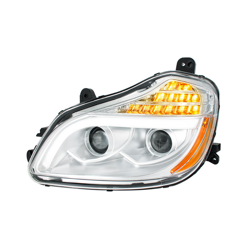 United Pacific Chrome 8 LED Projection Headlight For 2013-2021 Kenworth T680-Driver 32904