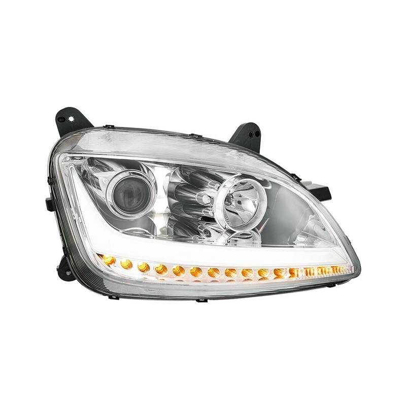 United Pacific Chrome Projection Headlight With LED Position Light & Sequential Signal For 2012-2021 Peterbilt 579- Passenger 32925
