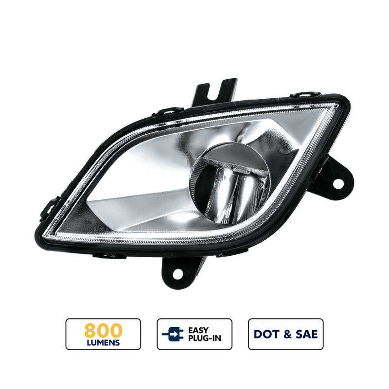 United Pacific High Power LED Silver Fog Light For 2018-2024 Freightliner Cascadia-Driver 32956