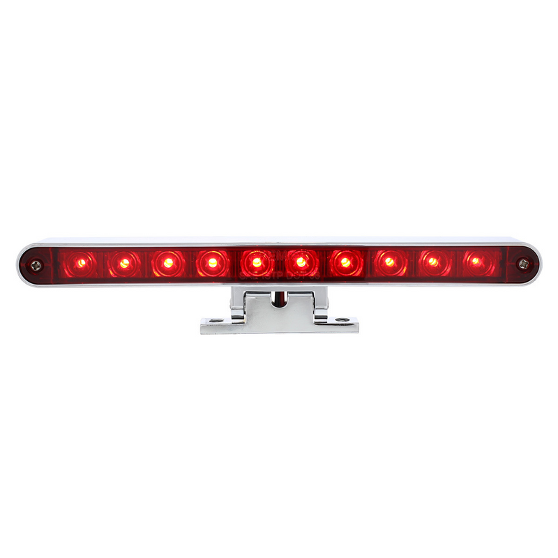 United Pacific 10 LED Dual Function 3rd Brake Light With Chrome Swivel Pedestal Base Red LED/Red Lens 33009